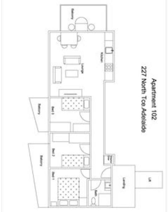 Light & Airy 3 Bd Cbd Apt: Balconytramwifi/Parking Leilighet Adelaide Eksteriør bilde